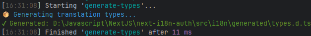 Generate types log